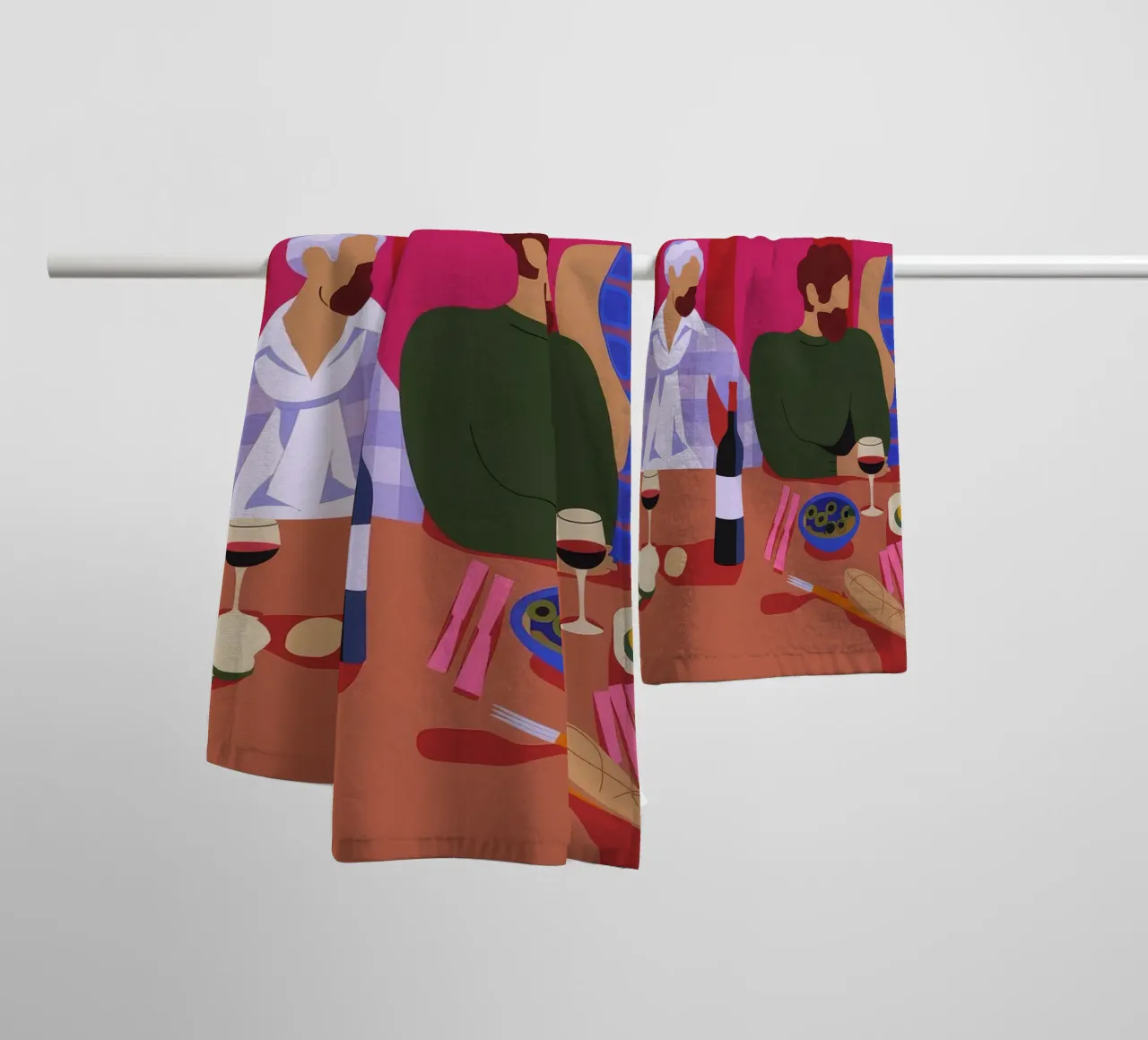 Festive Feast Gathering towel by Emery Kate
