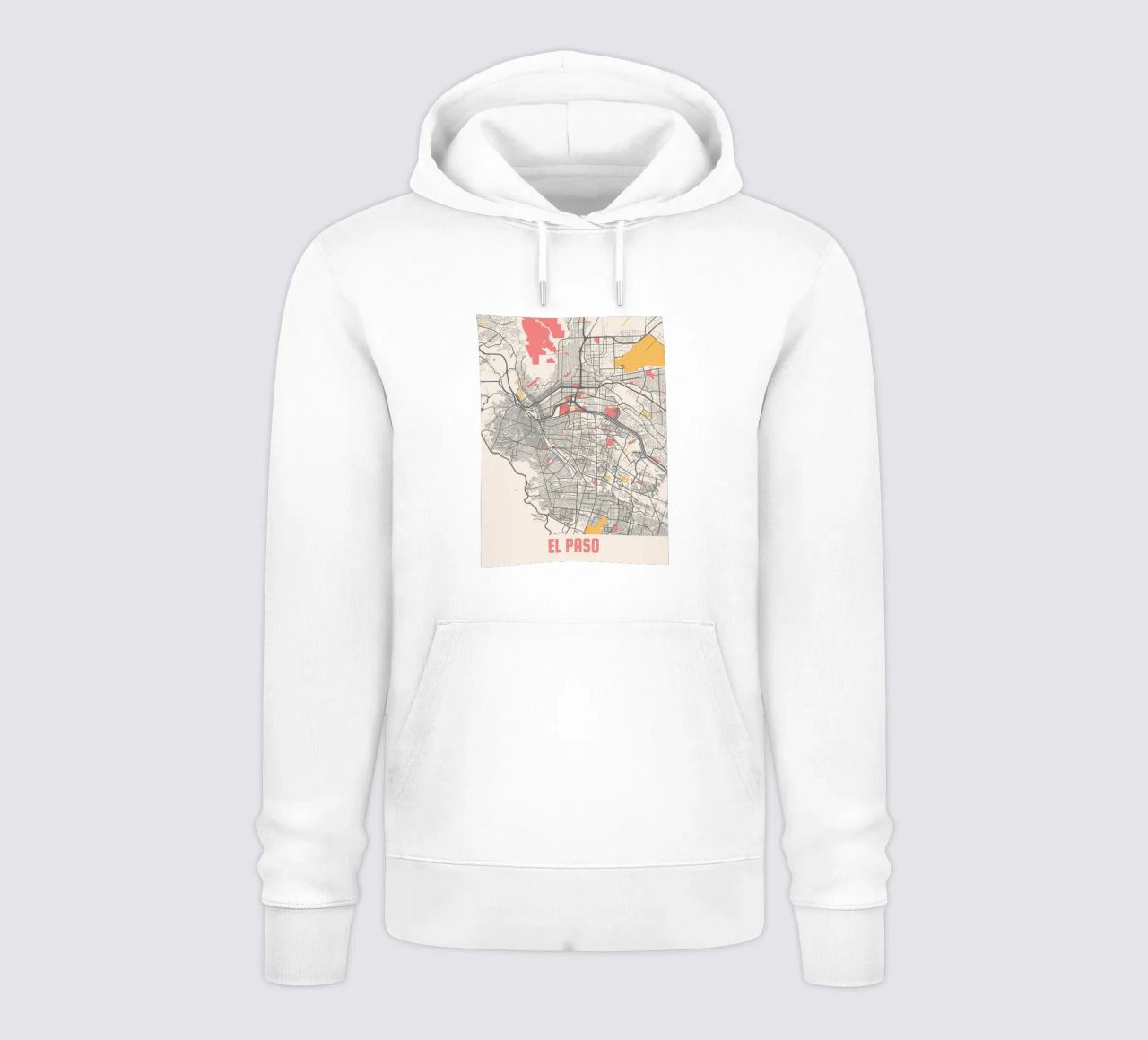 EL PASO Map Print sudadera con capucha de Travelstudio