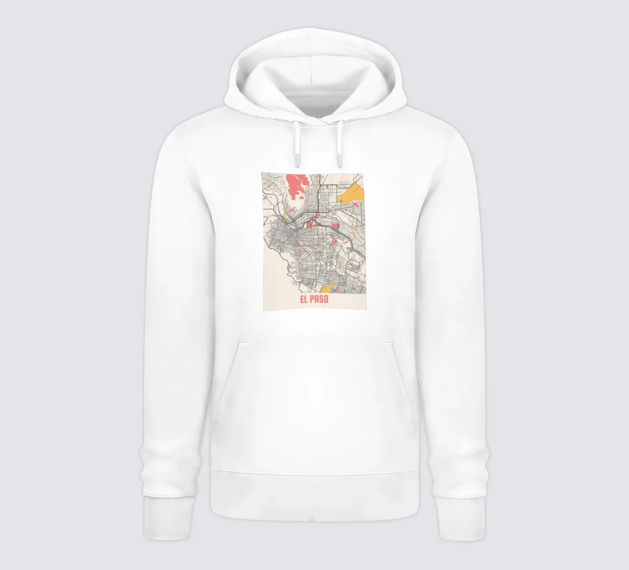 EL PASO Map Print hoodie by Travelstudio