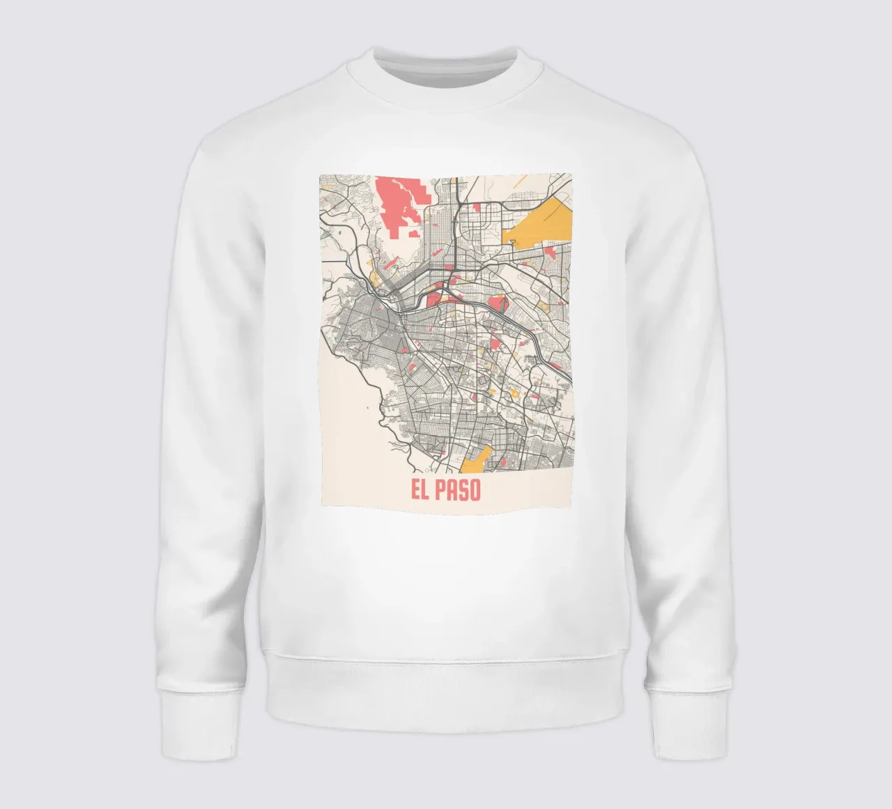 EL PASO Map Print sweatshirt van Travelstudio