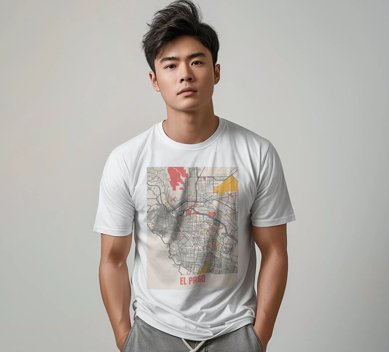 EL PASO Map Print camiseta de Travelstudio