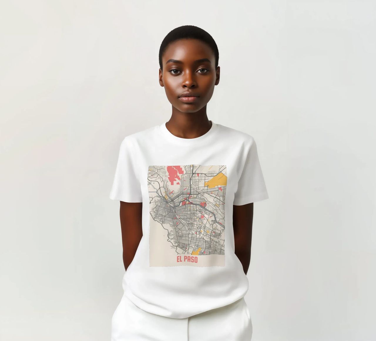 EL PASO Map Print camiseta de Travelstudio