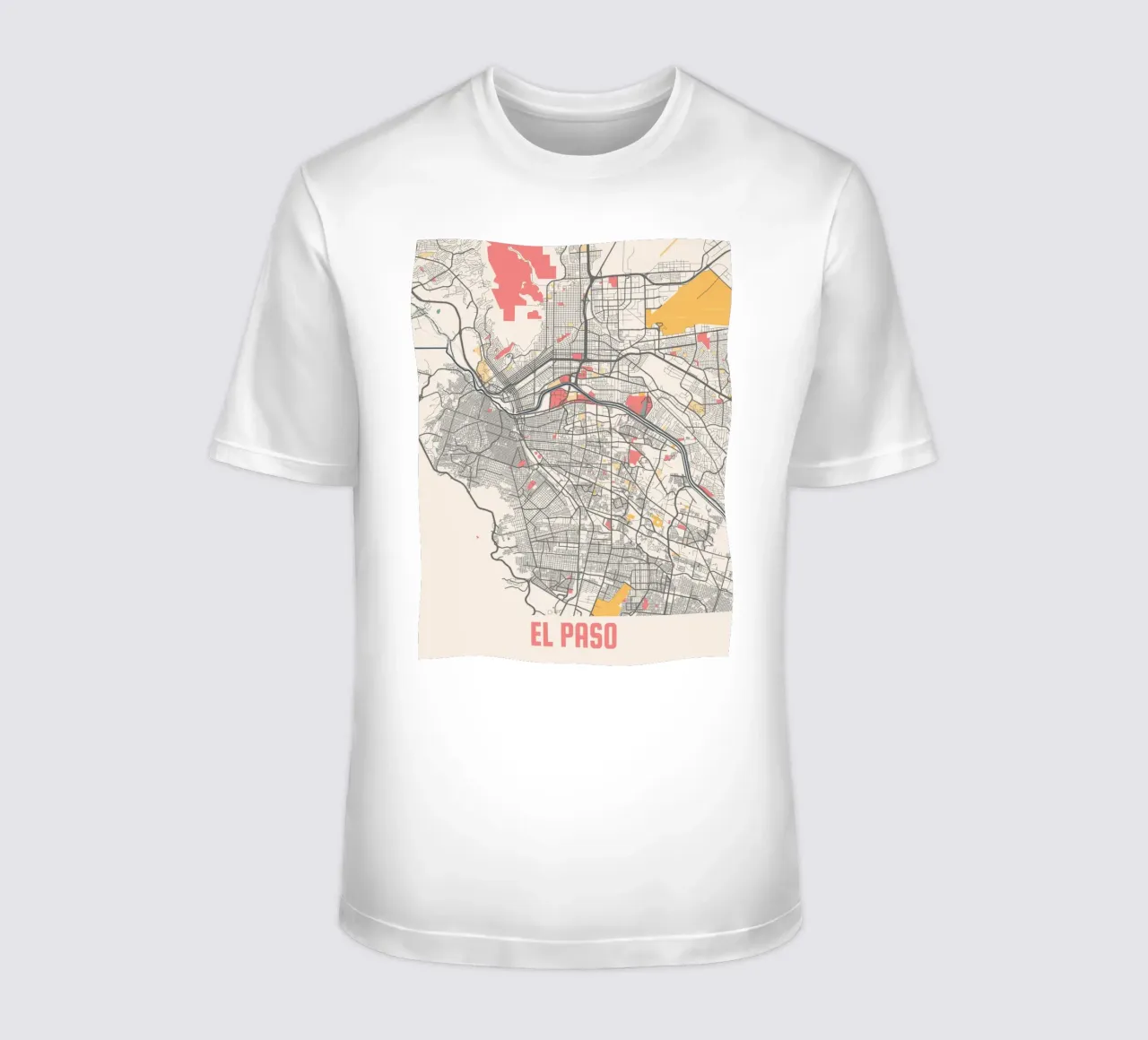 EL PASO Map Print camiseta de Travelstudio