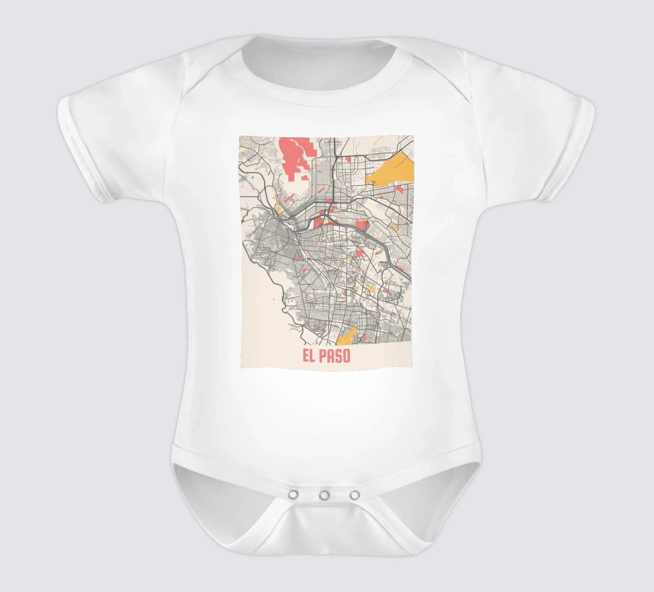 EL PASO Map Print body de bebé de Travelstudio