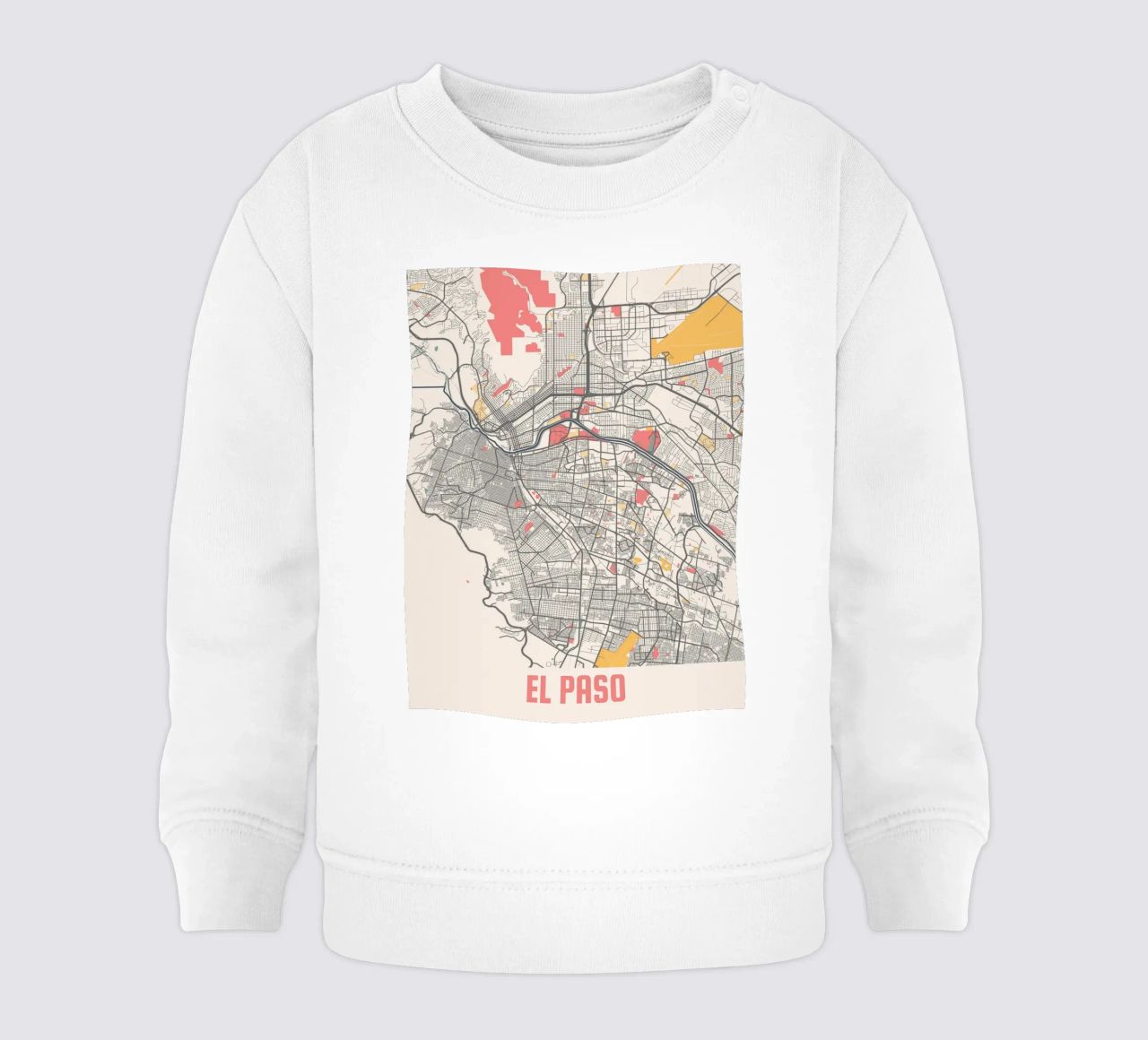 EL PASO Map Print sudadera de bebé de Travelstudio