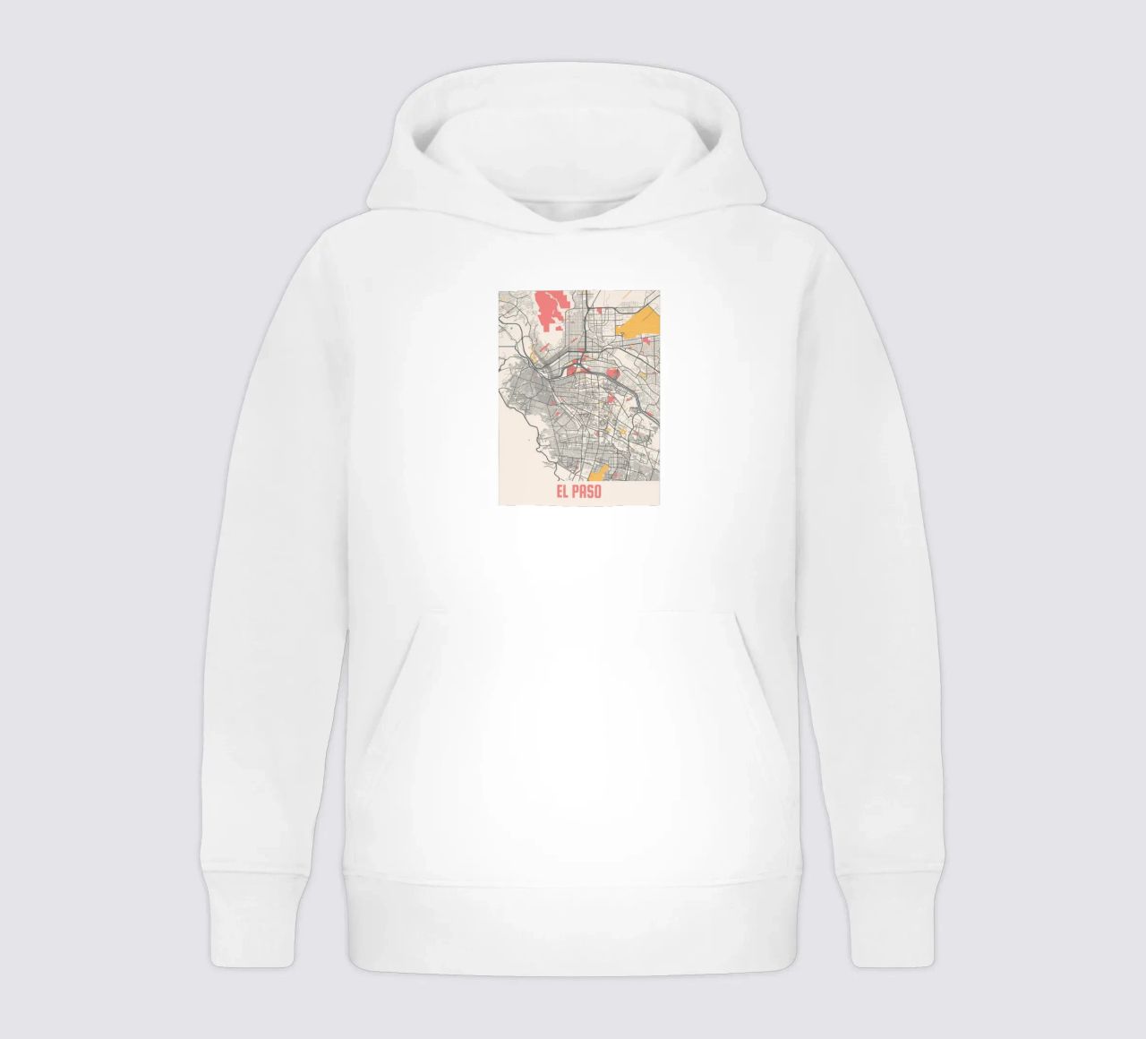 EL PASO Map Print sudadera con capucha para niño de Travelstudio