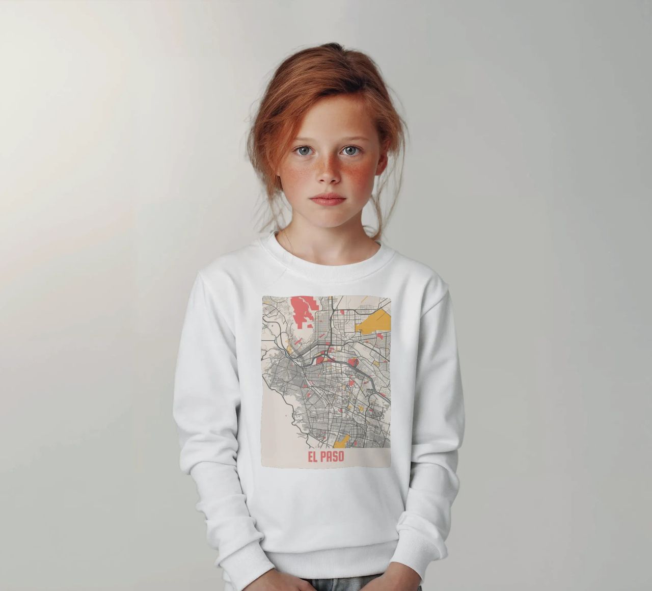 EL PASO Map Print sudadera para niño de Travelstudio