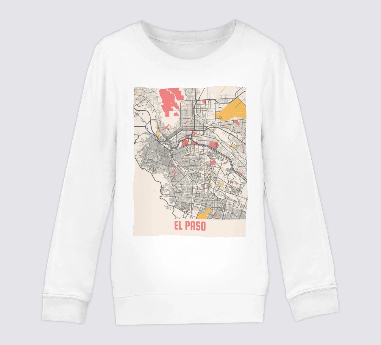 EL PASO Map Print sudadera para niño de Travelstudio