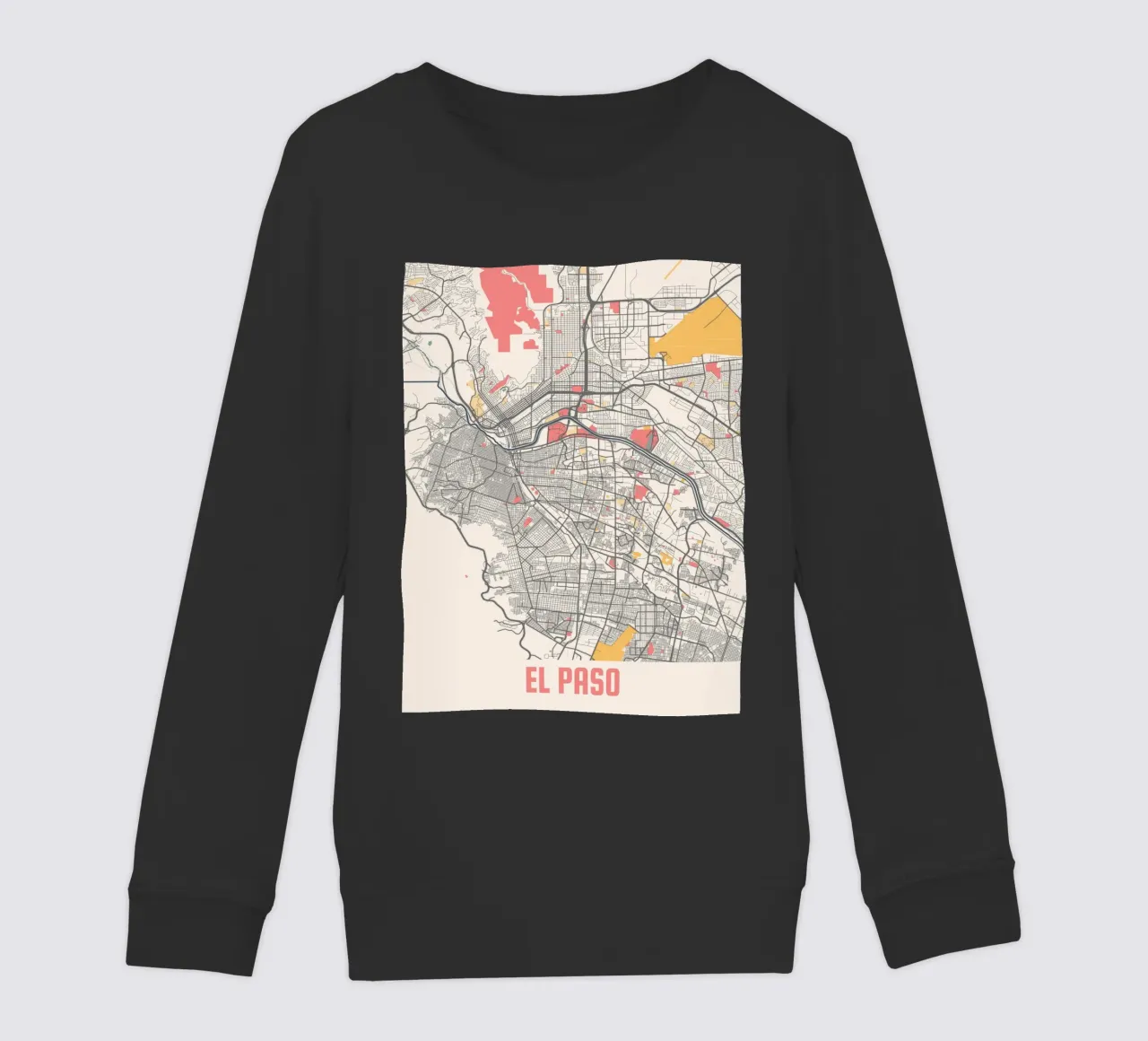 EL PASO Map Print felpa bambino da Travelstudio