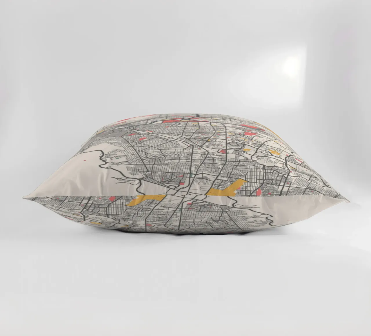 EL PASO Map Print decorative cushion by Travelstudio