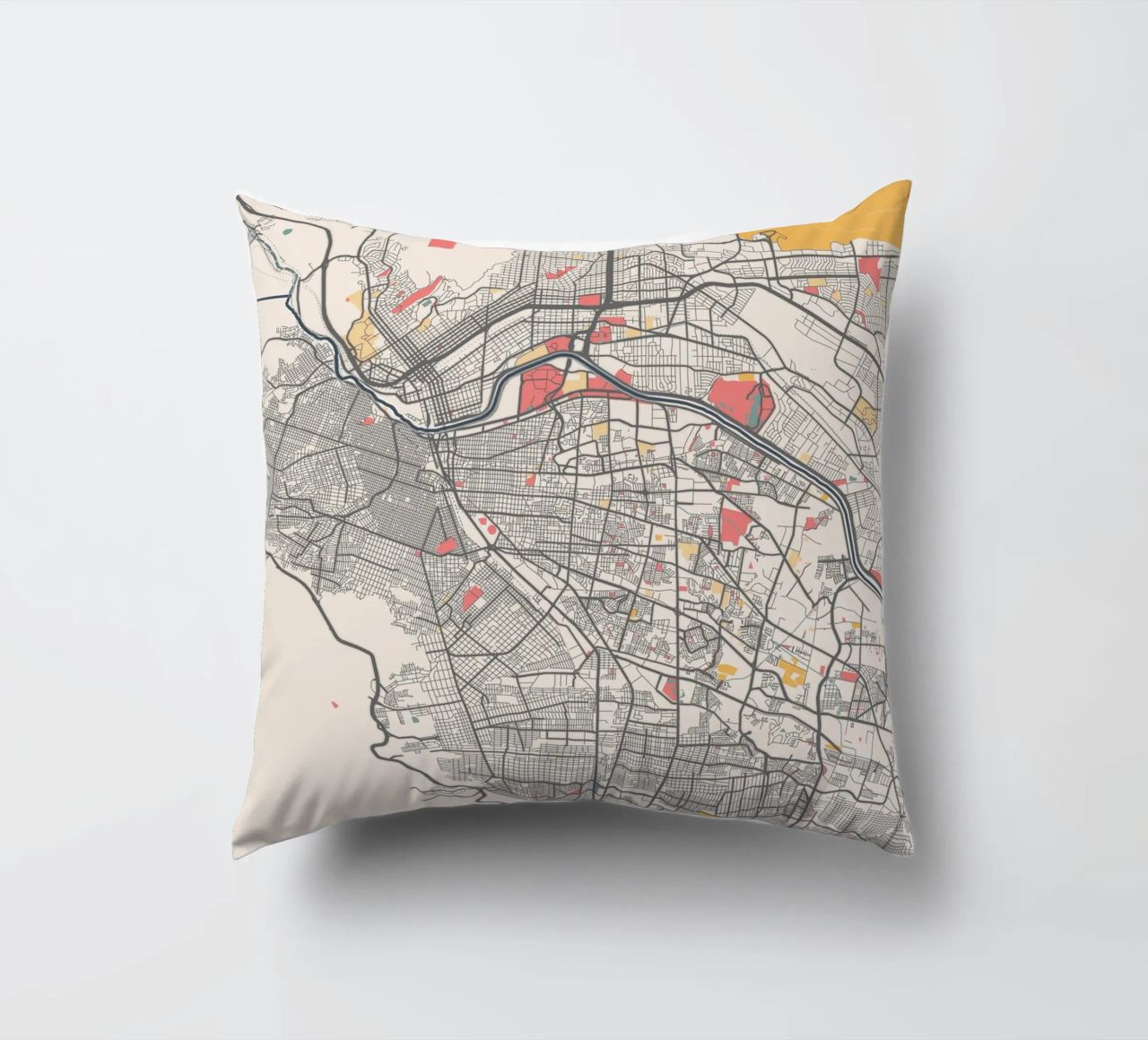 EL PASO Map Print cuscino da Travelstudio