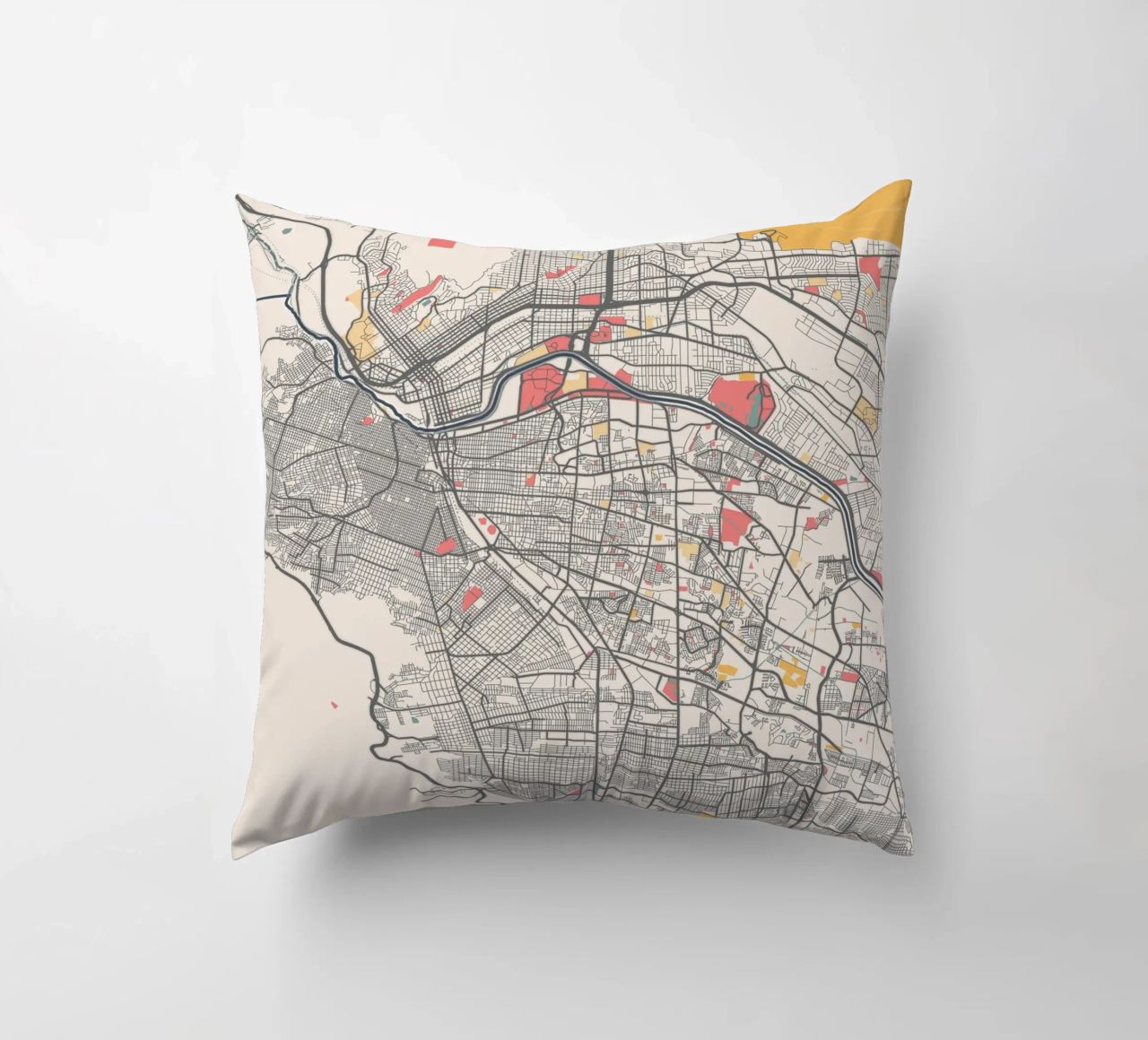 EL PASO Map Print cuscino da Travelstudio