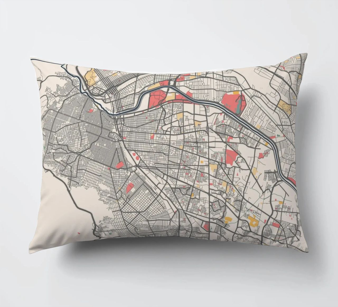 EL PASO Map Print cuscino da Travelstudio