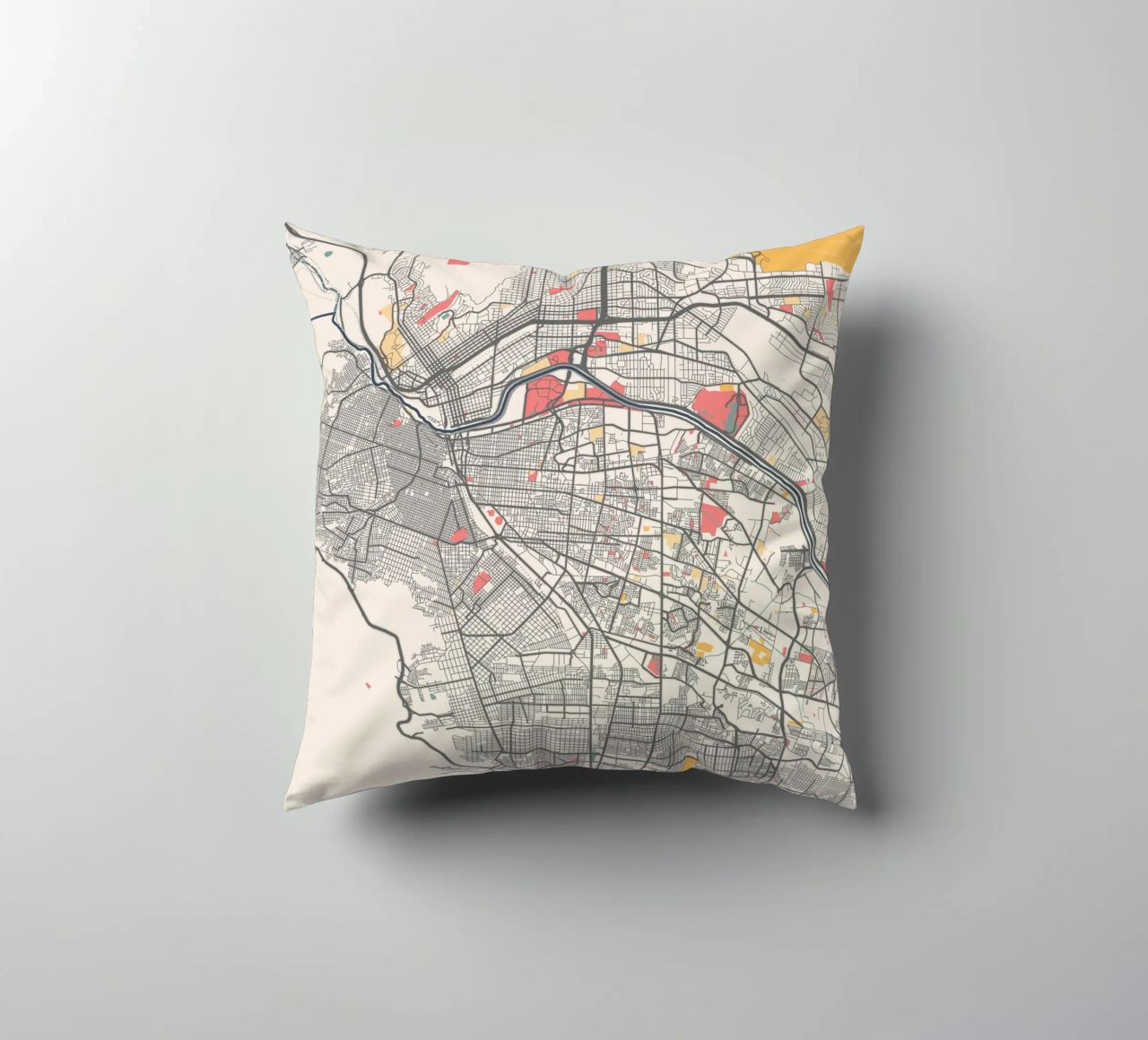 EL PASO Map Print cuscino da Travelstudio