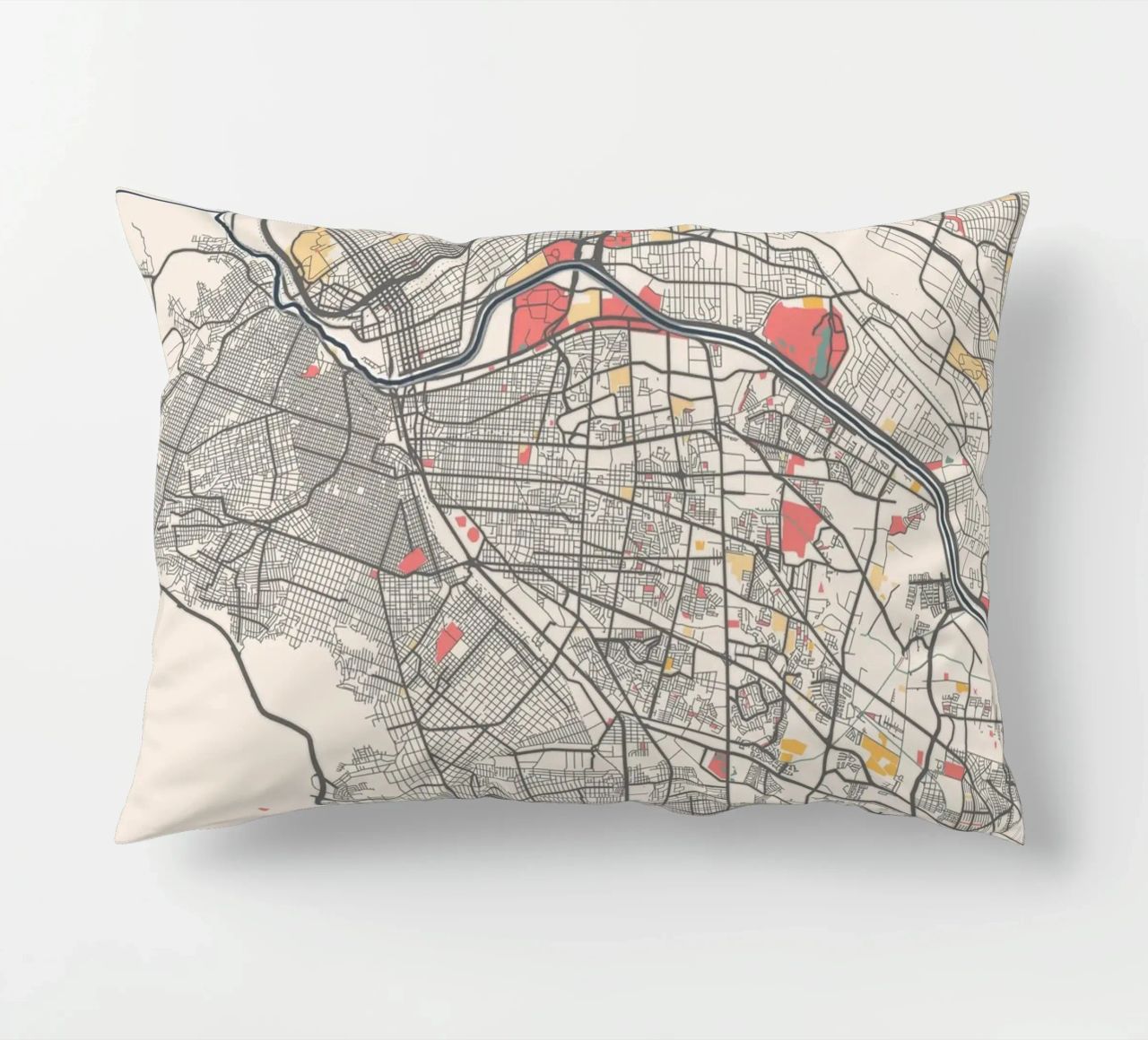 EL PASO Map Print cuscino da Travelstudio
