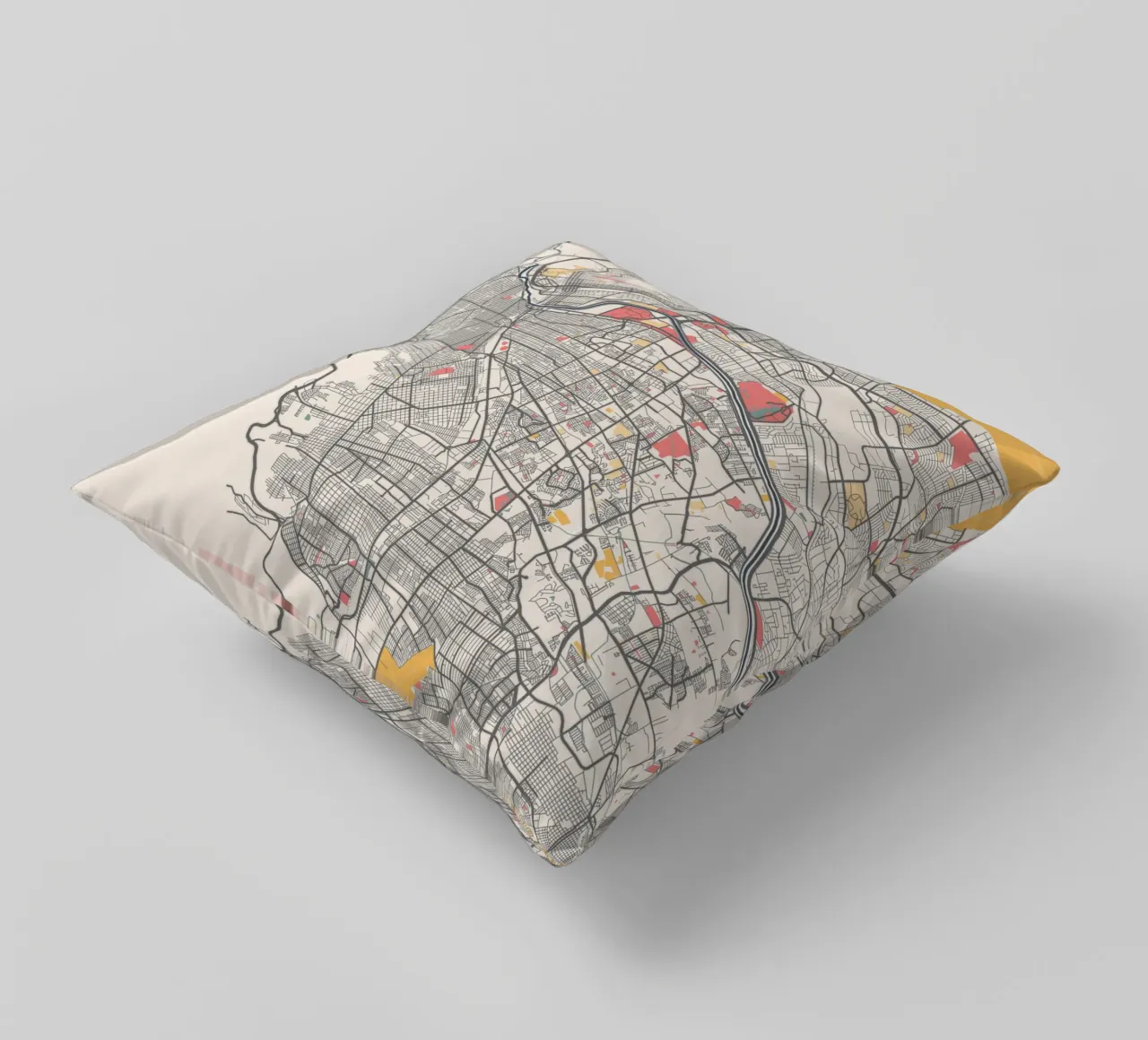 EL PASO Map Print decorative cushion by Travelstudio