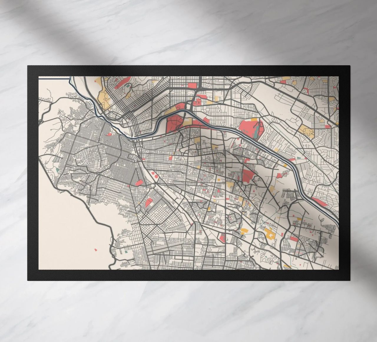 EL PASO Map Print felpudo de Travelstudio
