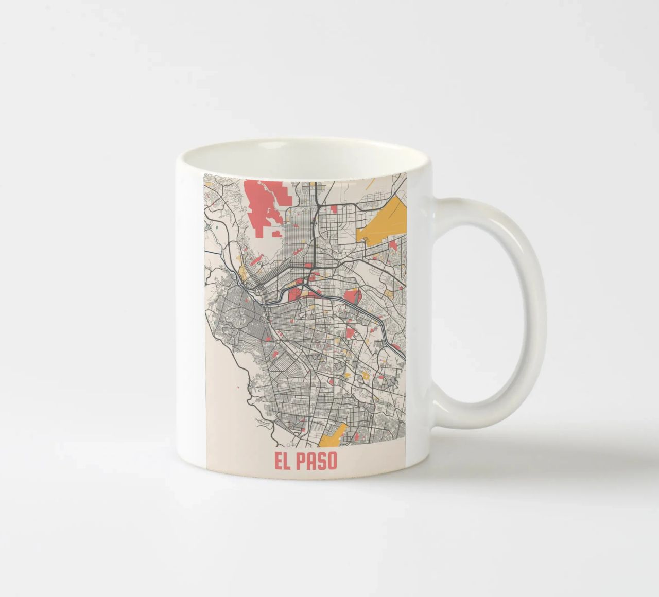 EL PASO Map Print tazza in ceramica da Travelstudio