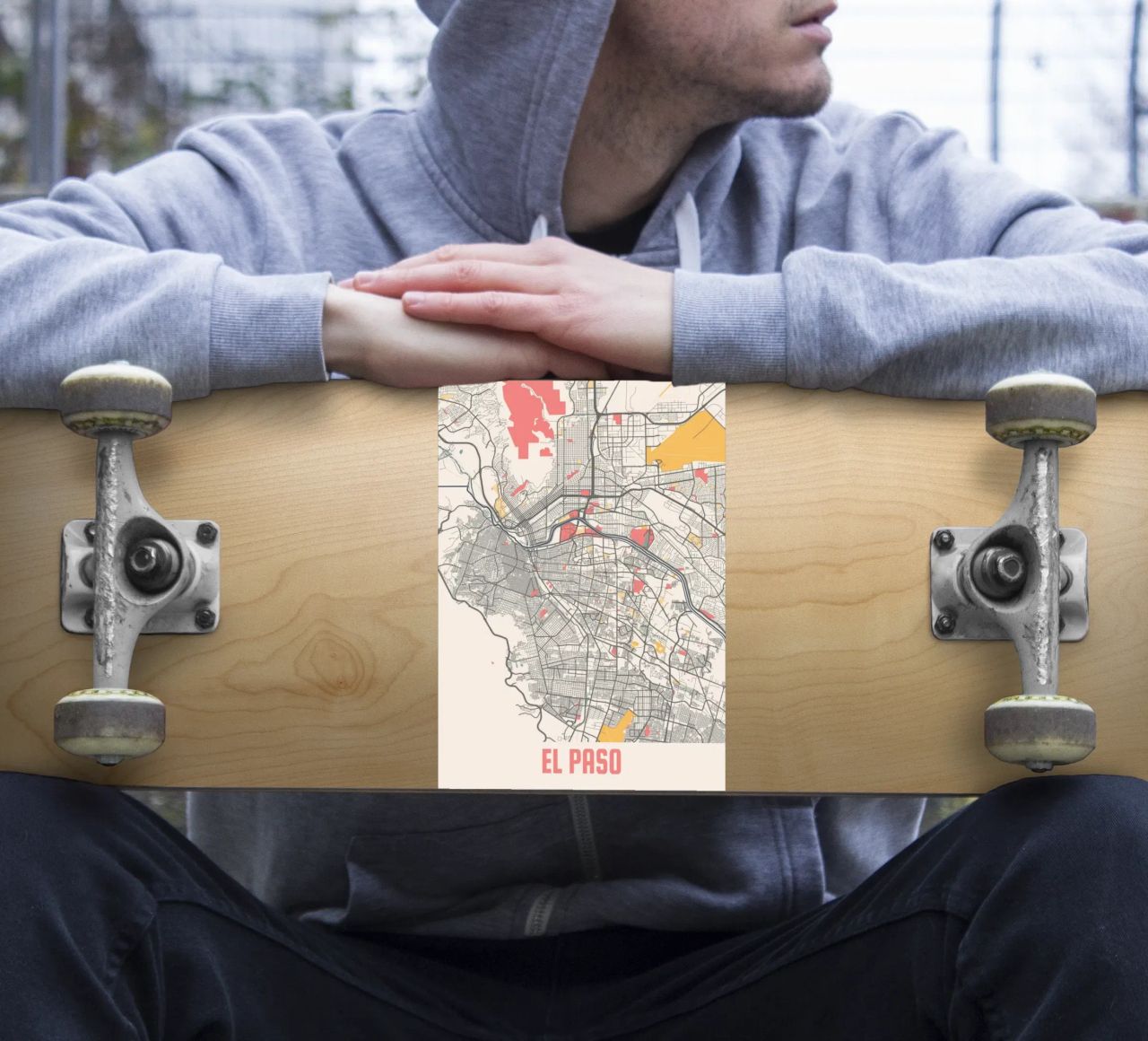 EL PASO Map Print pegatina de Travelstudio