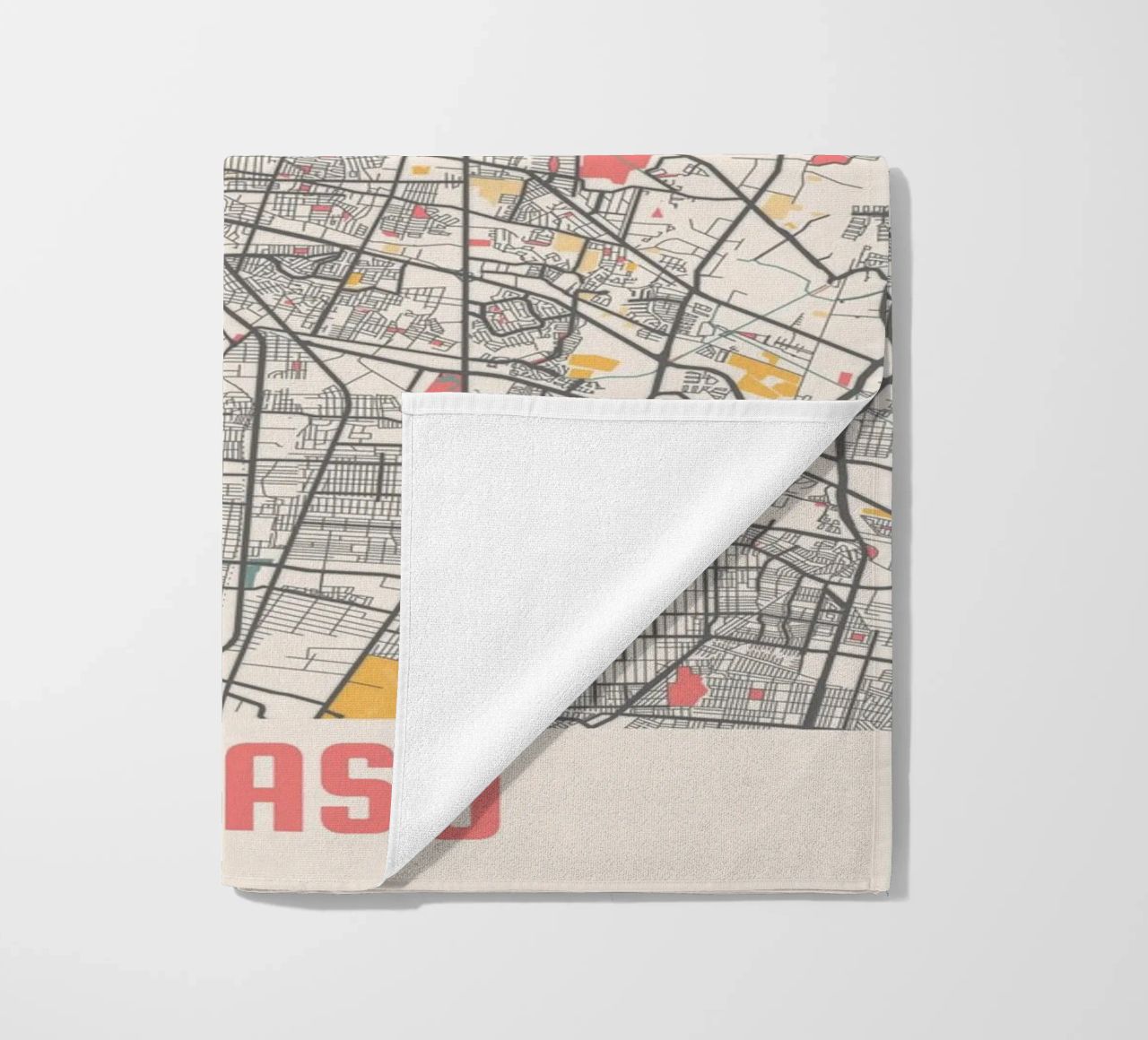 EL PASO Map Print toalla de playa de Travelstudio