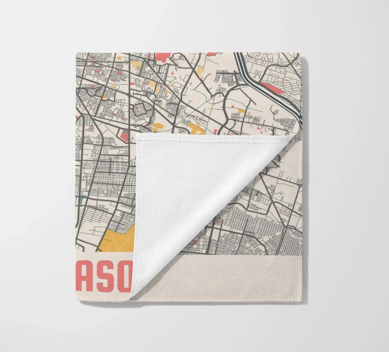EL PASO Map Print toalla de playa de Travelstudio