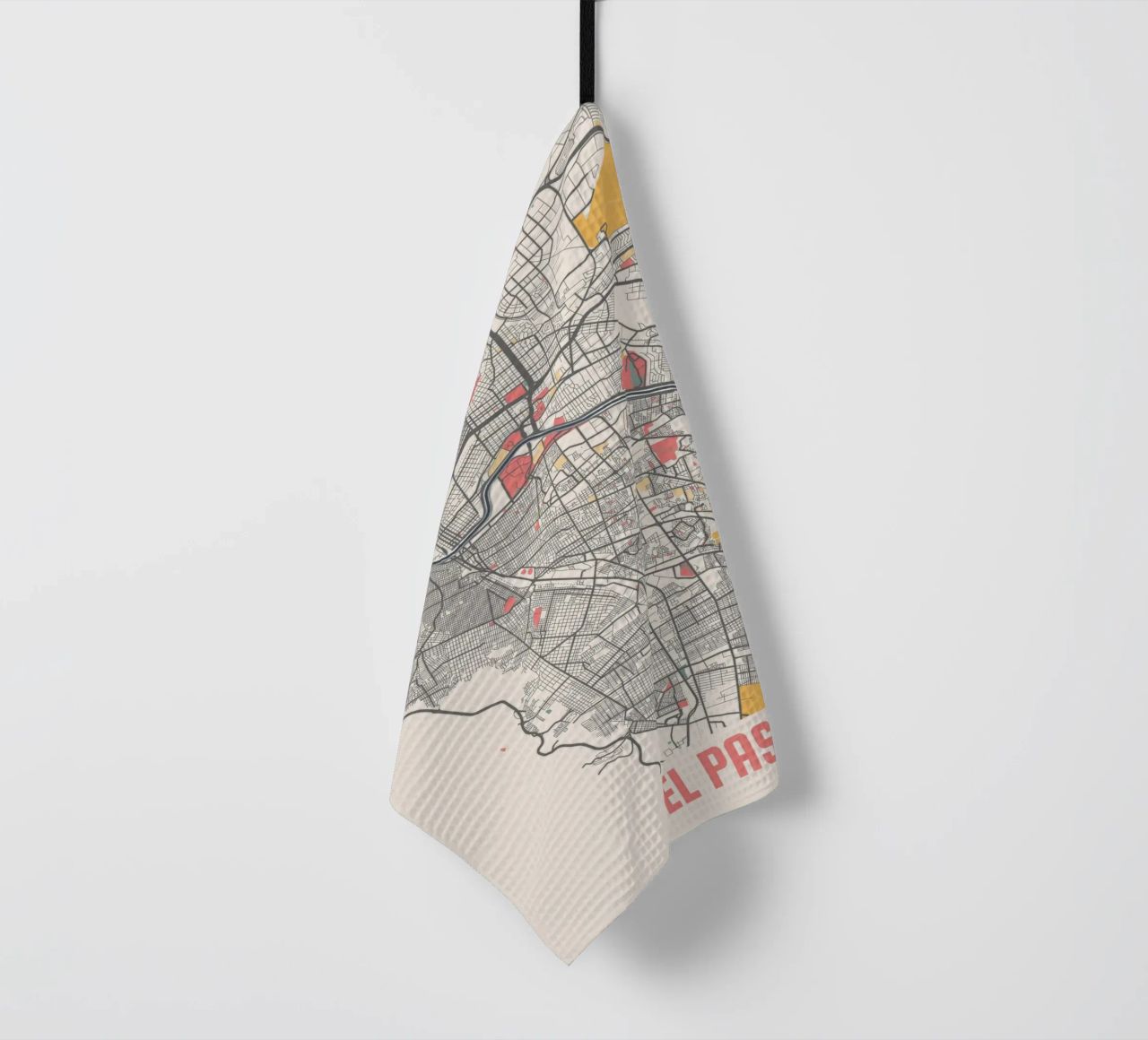 EL PASO Map Print paño de cocina de Travelstudio
