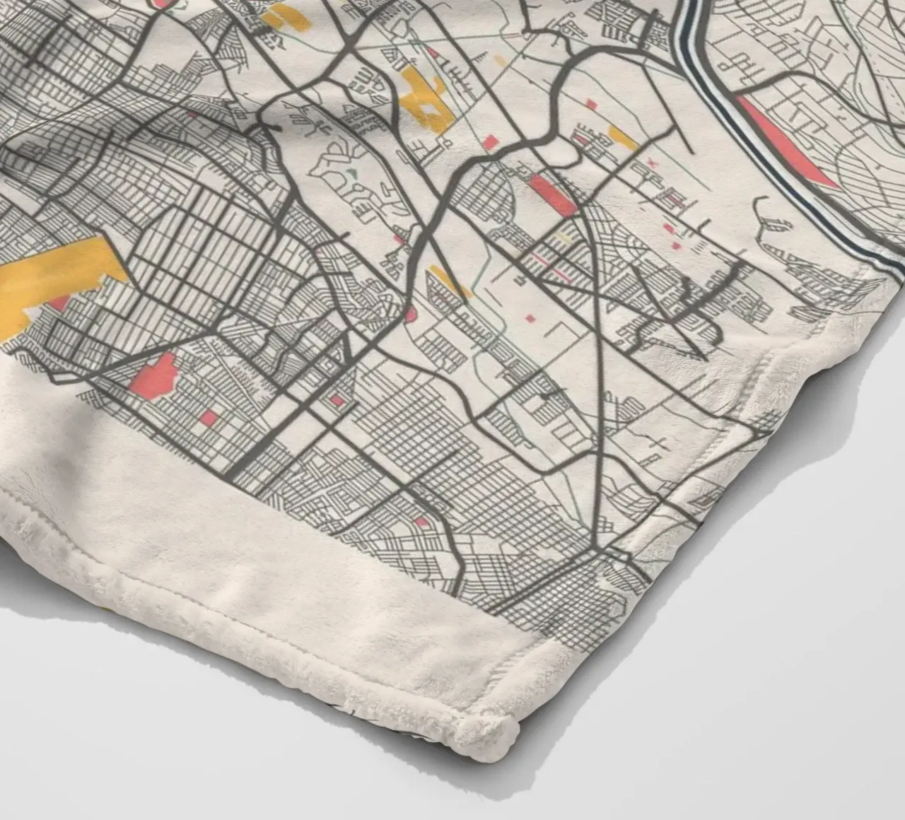 EL PASO Map Print coperta in pile da Travelstudio