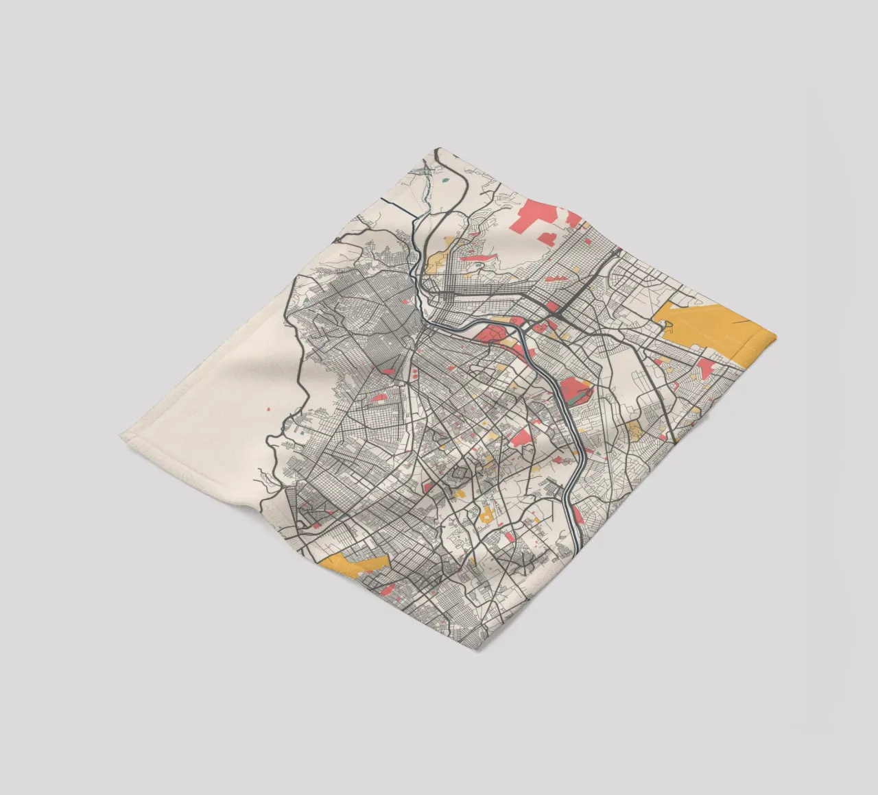 EL PASO Map Print coperta in pile da Travelstudio
