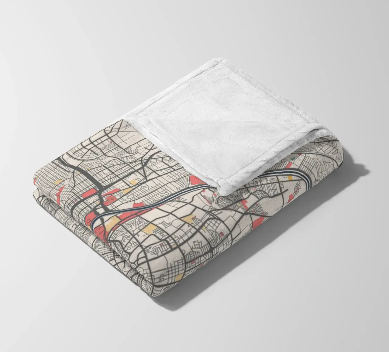 EL PASO Map Print coperta in pile da Travelstudio
