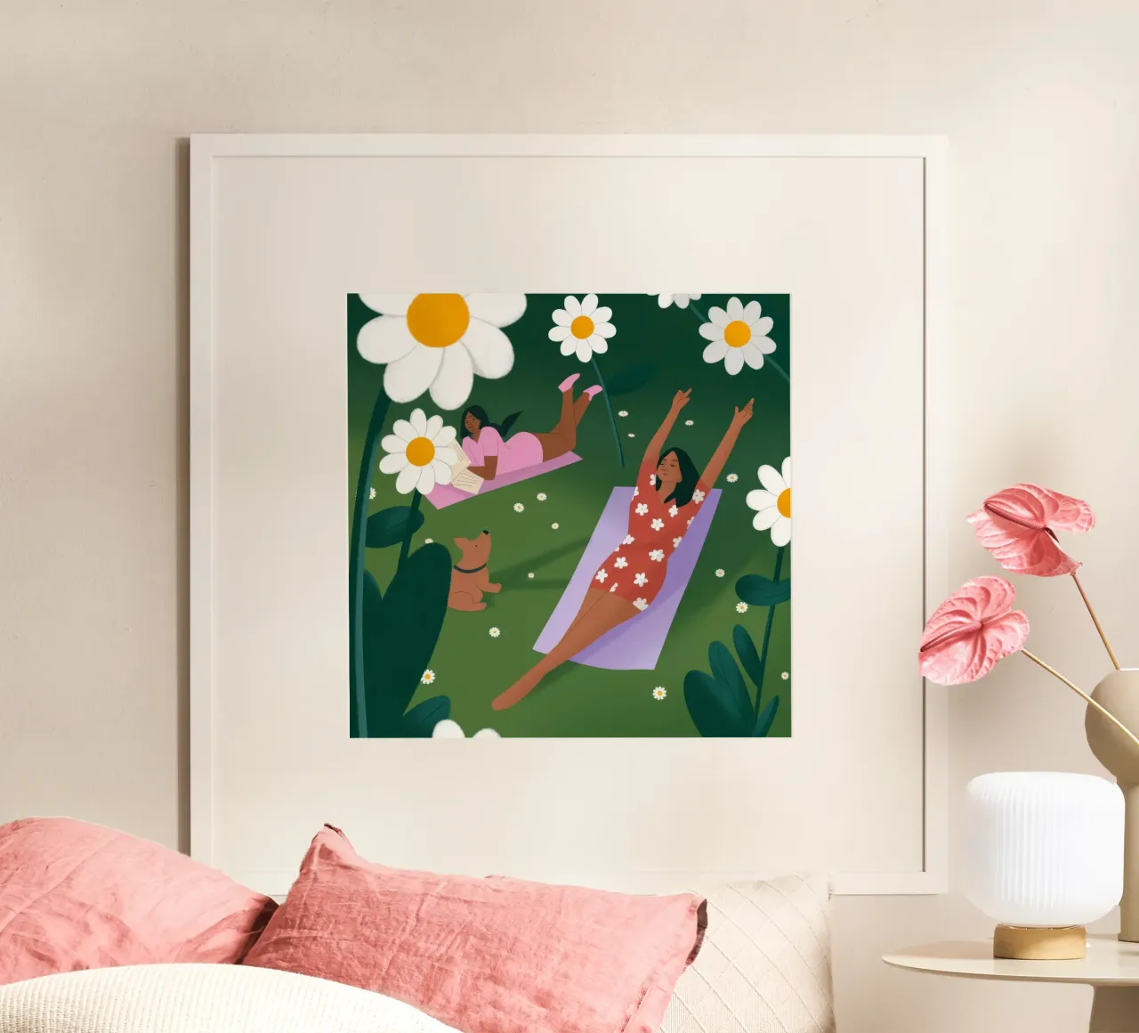 Daisy Dream Relax poster con telaio in plastica da Emery Kate