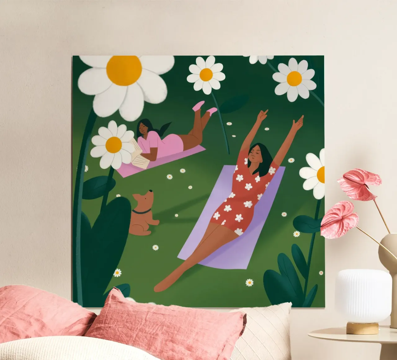 Daisy Dream Relax poster con telaio in plastica da Emery Kate