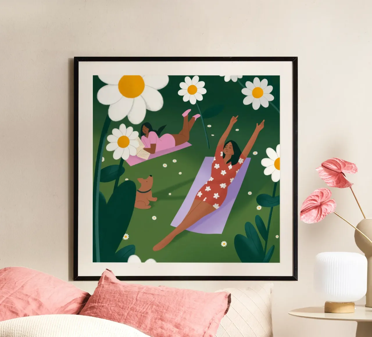 Daisy Dream Relax poster con telaio in plastica da Emery Kate