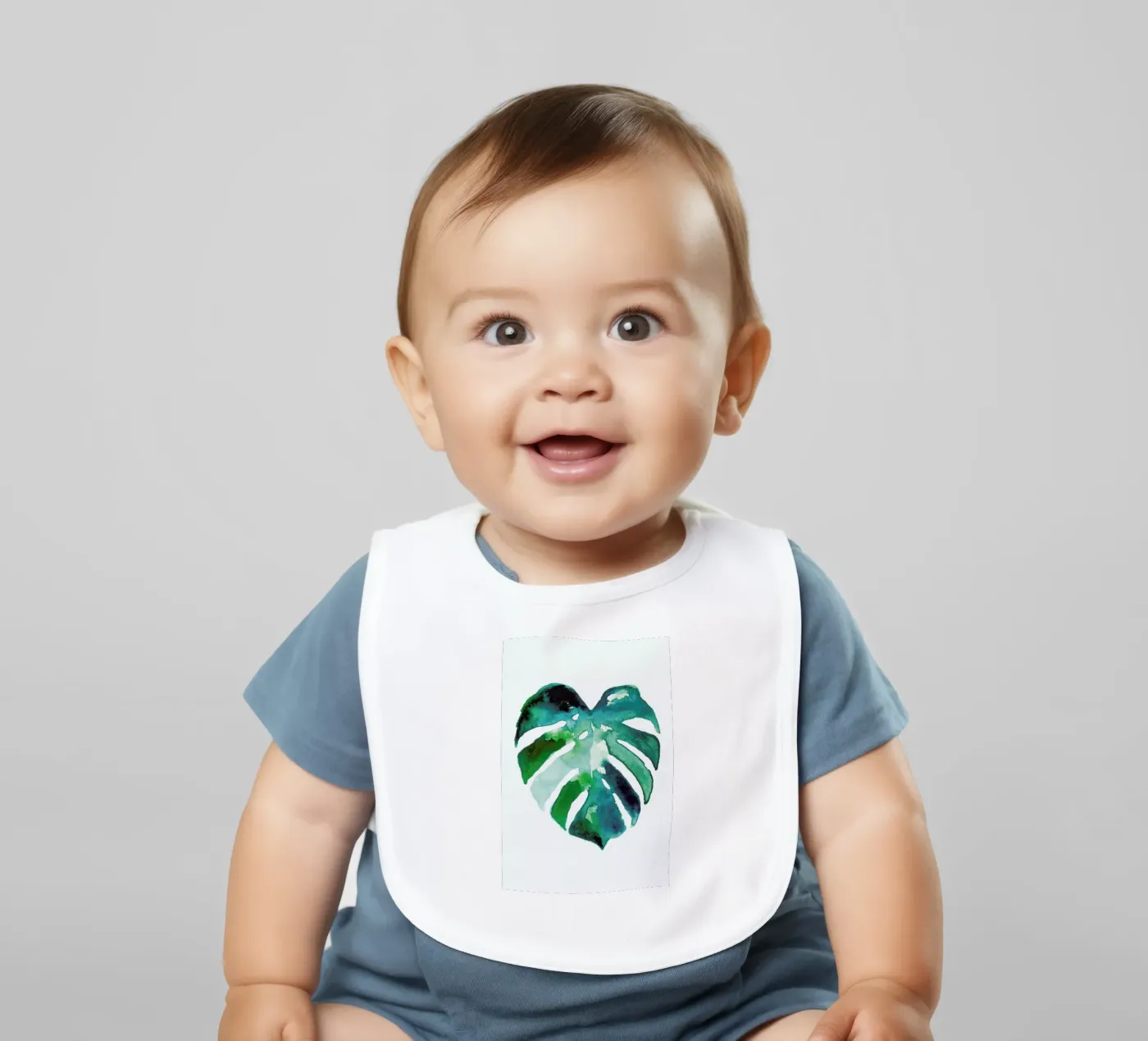 Monstera Babylätzchen von Farina Kuklinski