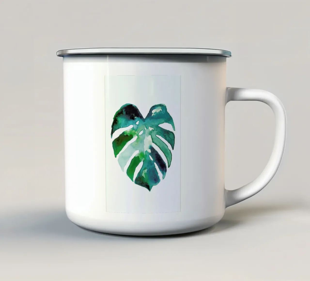 Monstera taza de esmalte de Farina Kuklinski