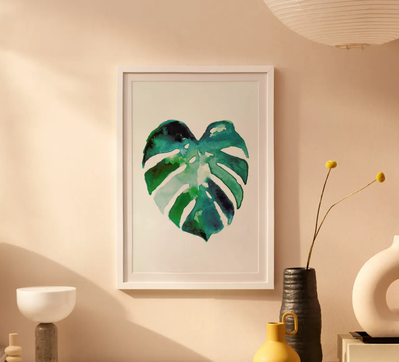 Monstera poster con telaio in plastica da Farina Kuklinski