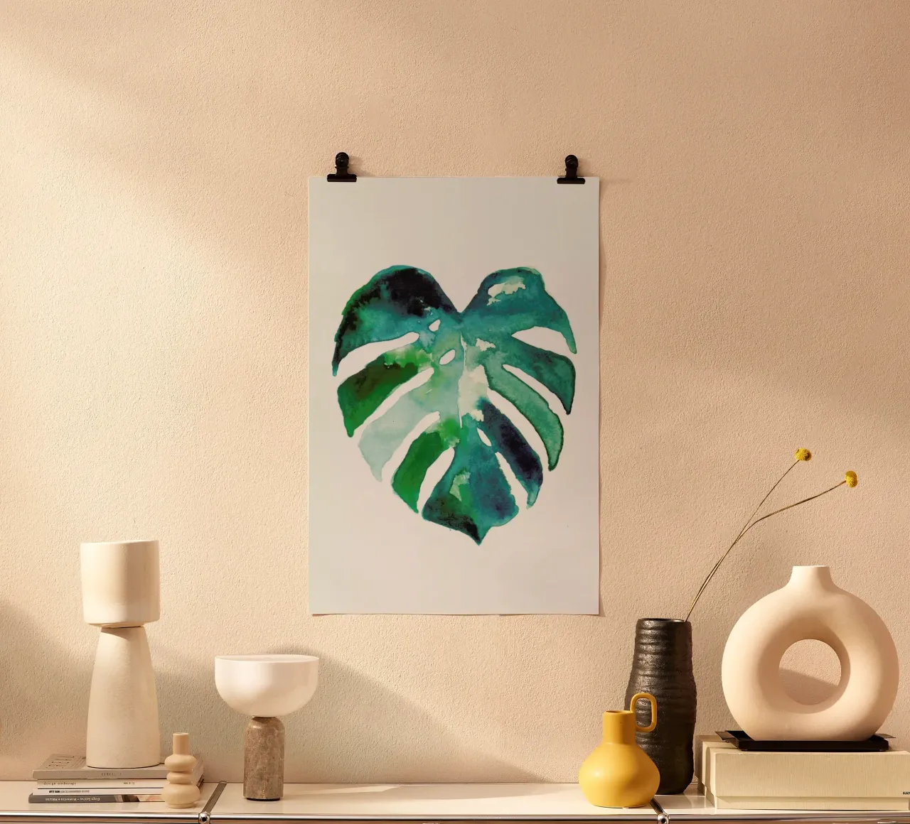 Monstera poster con telaio in plastica da Farina Kuklinski