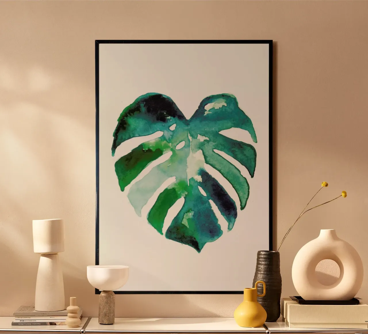 Monstera poster con telaio in plastica da Farina Kuklinski