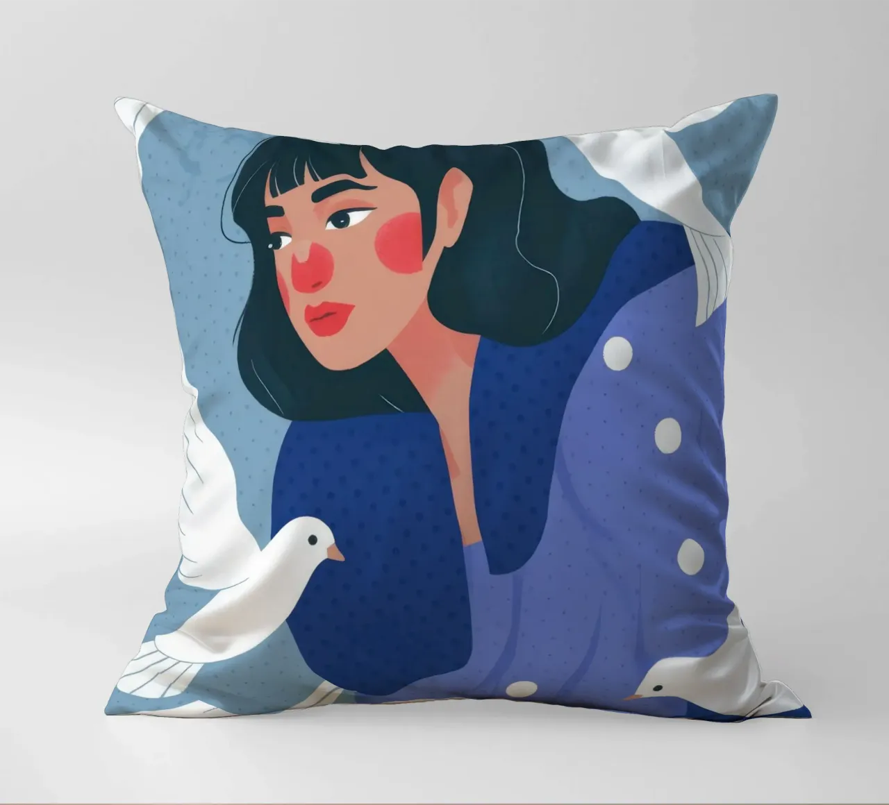 Friedliche Taube Surround Kissen von Emery Kate