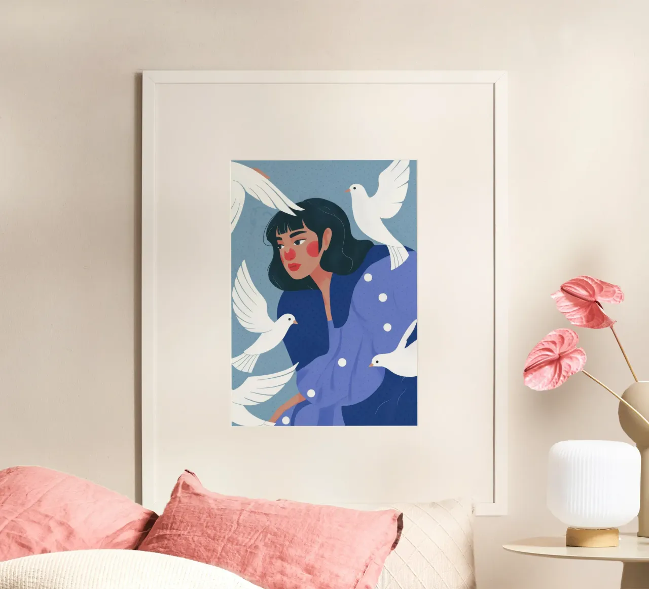 Peaceful Dove Surround hahnemühle by Emery Kate