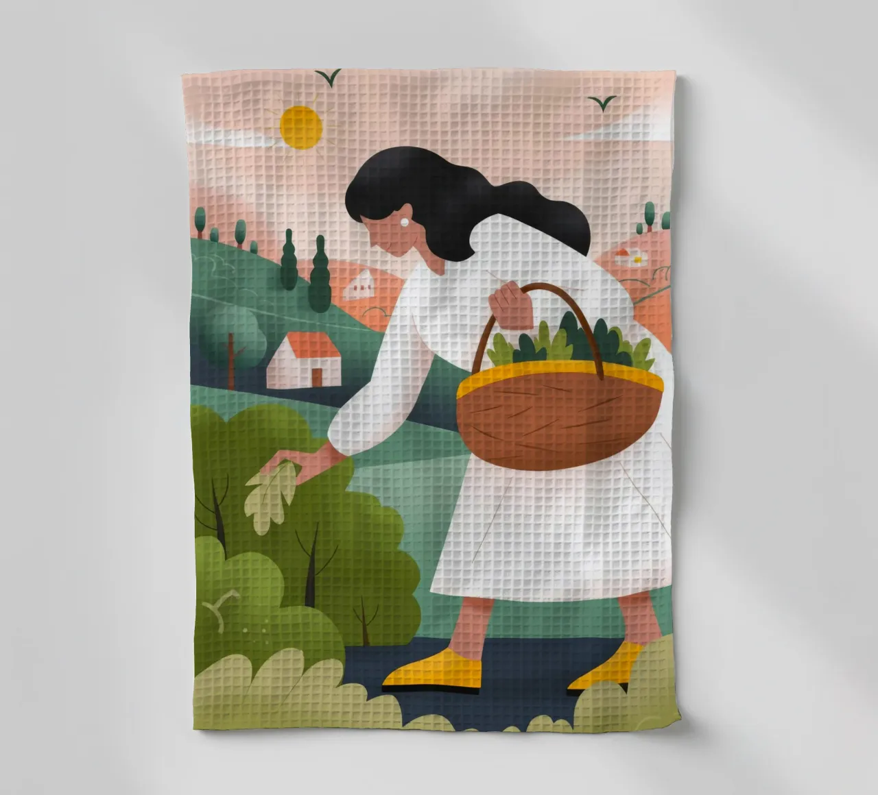 Raccolta di prodotti freschi canovaccio da cucina da Emery Kate