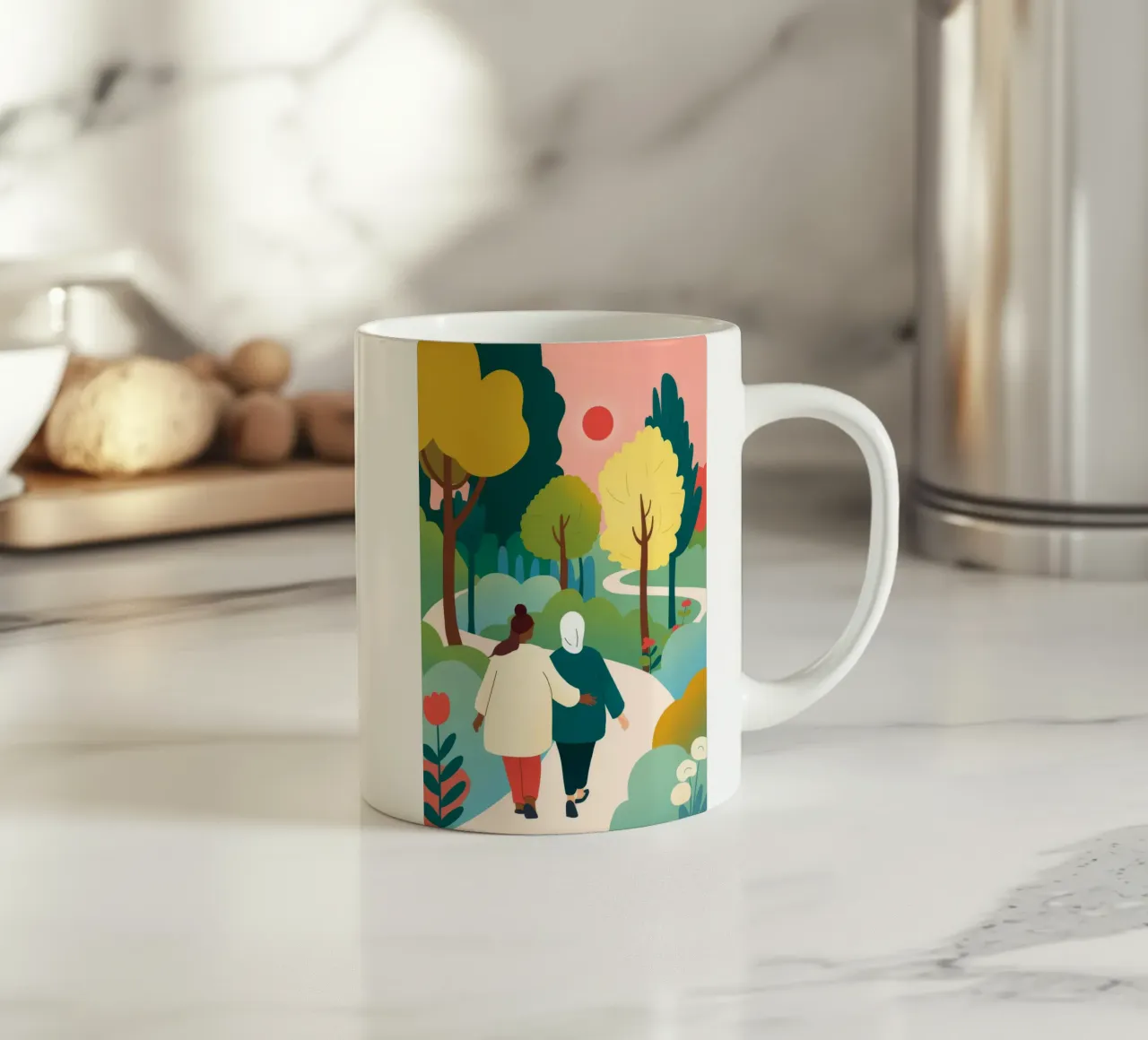 Passeggiata d'autunno insieme tazza in ceramica da Emery Kate
