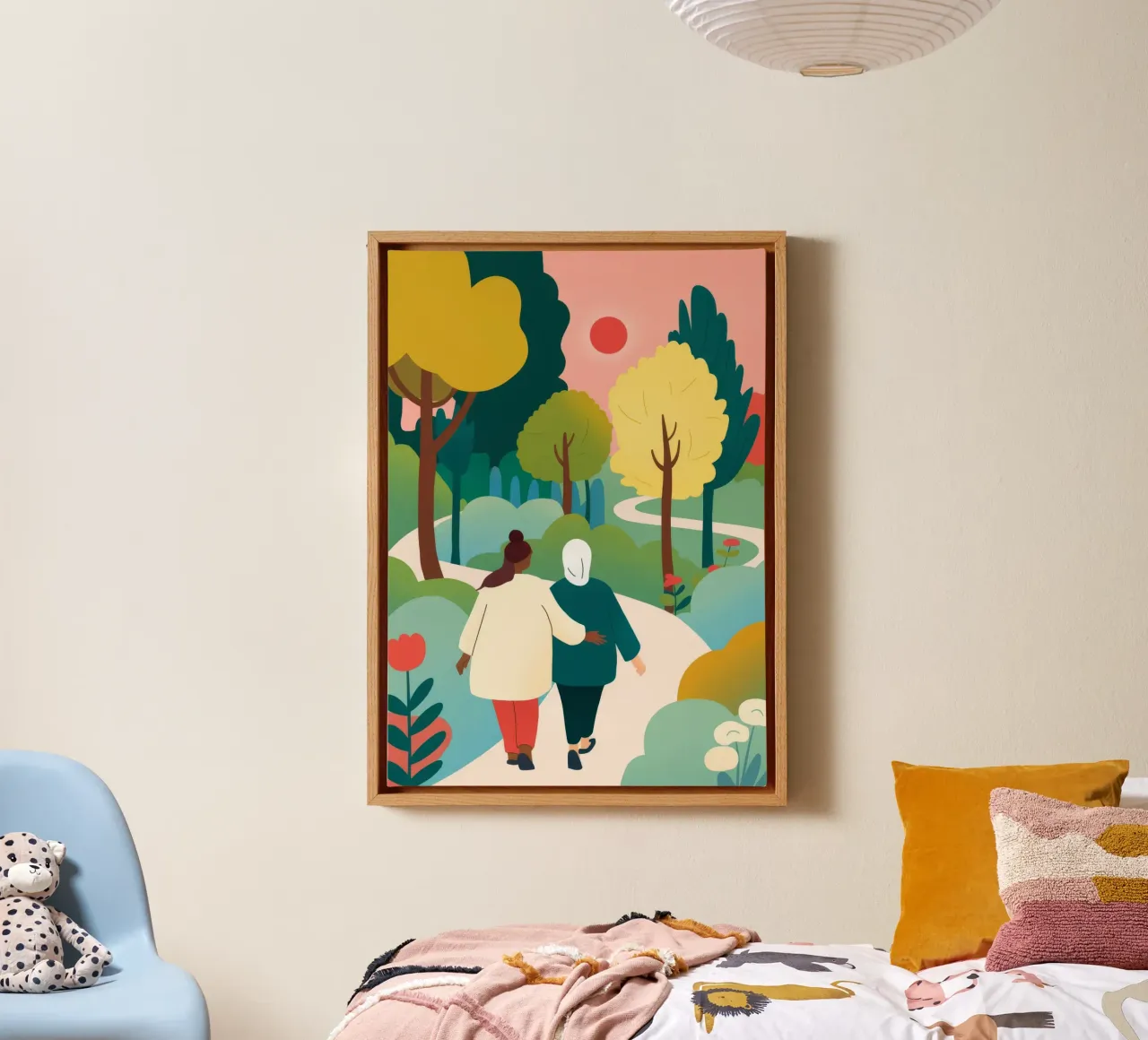 Autumn Stroll Together canvas by Emery Kate