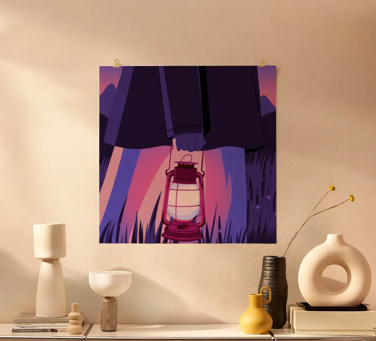 Sentiero della luce guida poster con telaio in plastica da Emery Kate