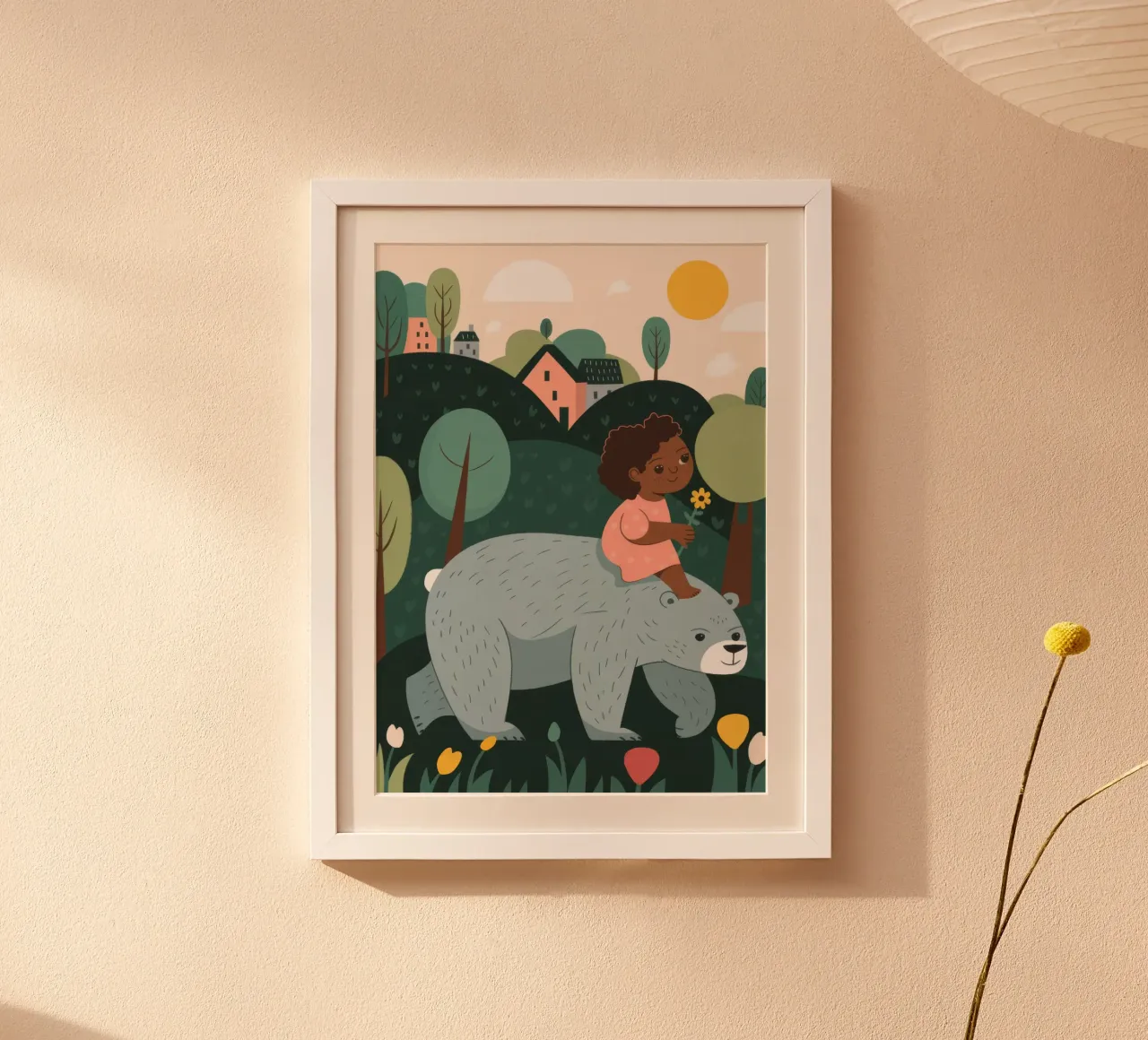 Avventura a cavallo dell'orso poster con telaio in legno da Emery Kate