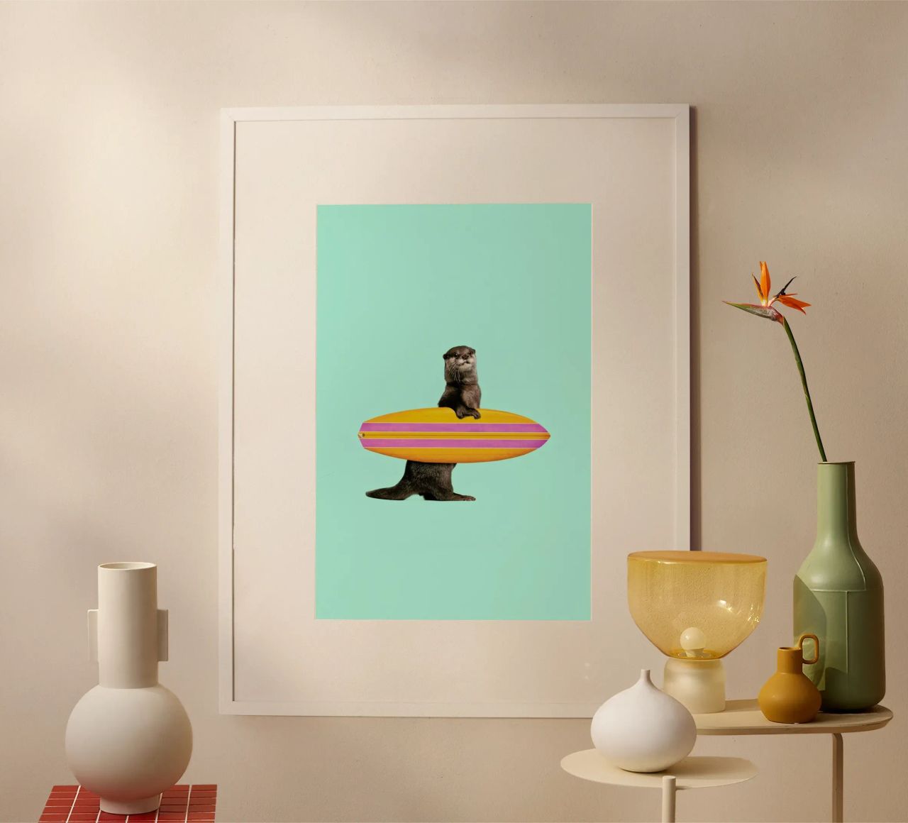 Surfing Otter poster da Jonas Loose