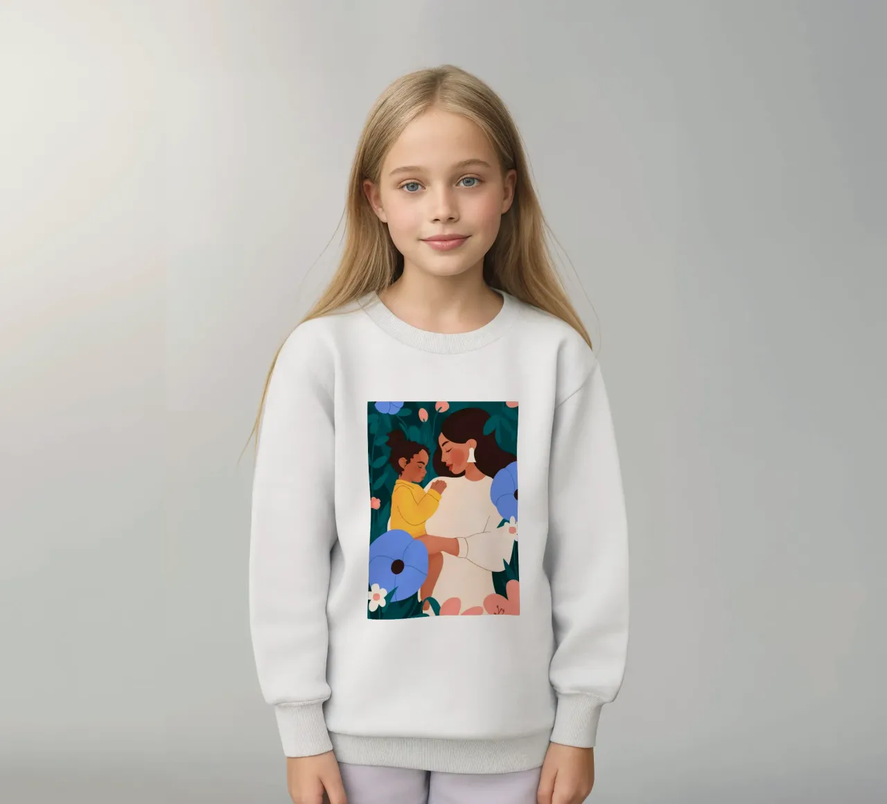 Die liebevolle Umarmung der Mutter Kinder Sweatshirt von Emery Kate