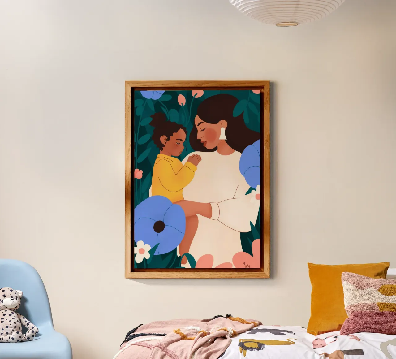 Die liebevolle Umarmung der Mutter Alu-Dibond von Emery Kate