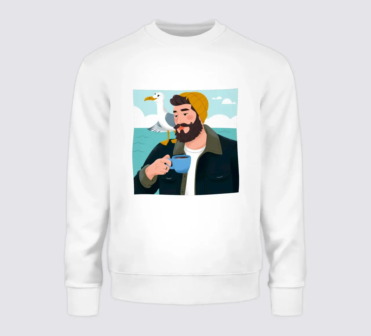 Kaffeepause am Meer Sweatshirt von Emery Kate