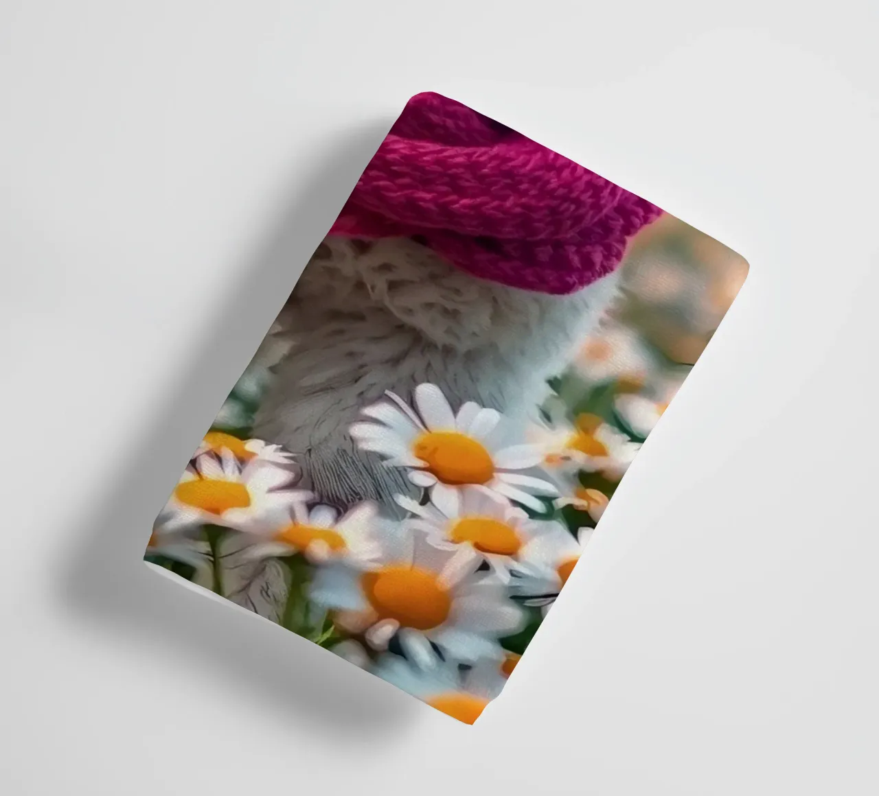 Agnello felice con sciarpa rosa in piedi tra le margherite asciugamano da bagno da DesignDoodle