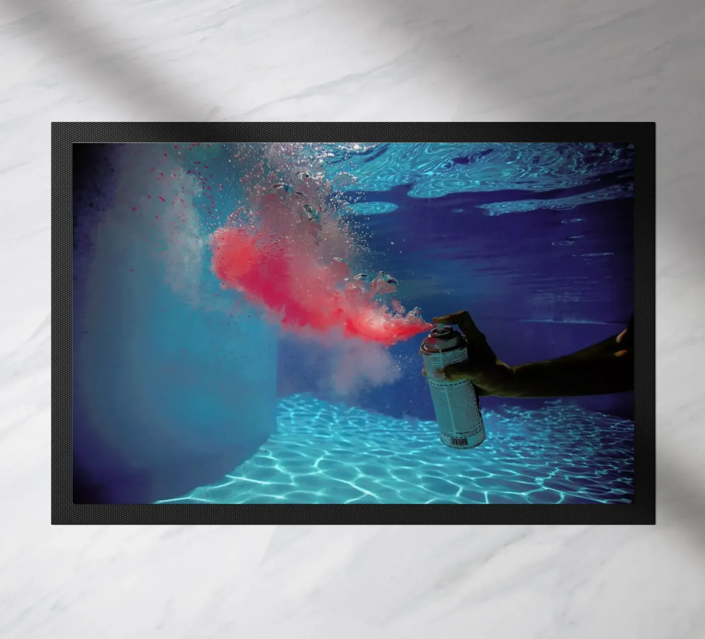 Red Spray doormat by James Cooper